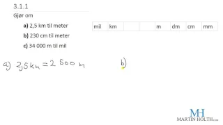 Matematikk 1P - Prefikser, enheter og lengdemåling - 311