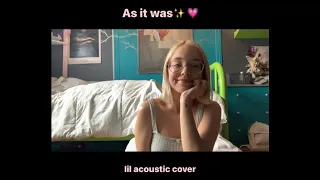 As it was - one-take acoustic cover💕
