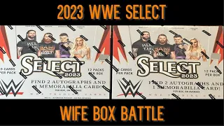 2023 WWE Select Hobby Box Review | Wife Box Battle | Patch/Auto GOLD Hit!!!