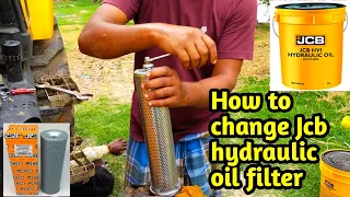 How To Change Jcb Hydraulic Oil Filter | Jcb Diesel Filter change | Engine Oil Filter change | Jcb