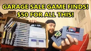 INSANE GARAGE SALE GAME FINDS! $50 SUPER NINTENDO SCORE! | Scottsquatch