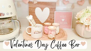 VALENTINES DAY DECORATE WITH ME | HOT COCOA BAR | COFFEE BAR DECOR | VALENTINES DAY DECOR