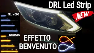 2021 DRL Led Strips New Model, DRL Dinamiche Tutorial Installazione su Qashqai e Tutte le Auto