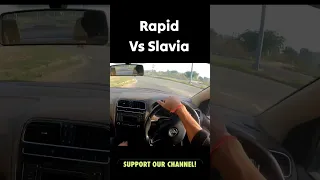 Skoda Rapid Vs Slavia 😱 #carshorts #yoitubeshorts