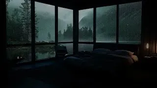 HEAVY RAIN at Night for Sleep | Fall Asleep in an Instant with Nature's Rain Sounds