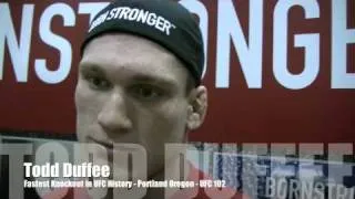 Fastest Knockout in UFC History - Todd Duffee, exclusive interview