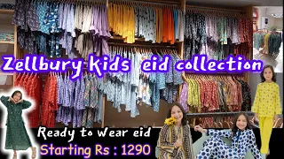 Zellbury kids eid collection 2024/Girls ready to wear lawn kurta trousers collection starting 1290