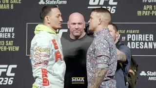 UFC 236: Max Holloway vs. Dustin Poirier Staredown - MMA Fighting