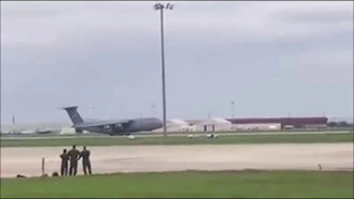 Air disaster C-5 Galaxy plane crash in Lackland Air Force Base