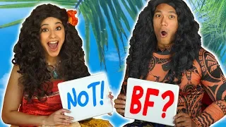 MOANA VS MAUI BEST FRIEND TAG. (Will They Be Best Friends or Not?) Totally TV Challenge