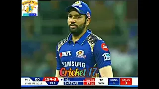 last over drama DC VS MI