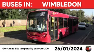 London buses in Wimbledon 26/01/2024