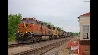 24 Hours on the BNSF Southern Transcon in La Plata, MO - June 22-23, 2018