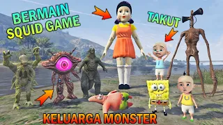 UPIN IPIN AND MONSTER FAMILY PLAY SQUIDGAME - GTA 5 BOCIL SULTAN