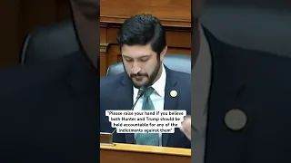 Rep. Greg Casar asks House Oversight if they believe Hunter & Trump should be "held accountable"