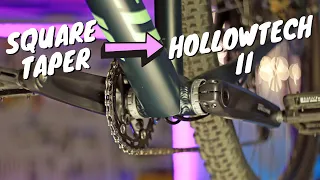 HOW TO: Square Taper to Hollowtech II Conversion // Bottom Bracket & Crankset
