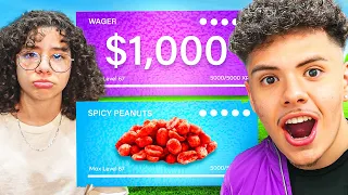 wagered my sister in REBIRTH for $1,000 LOSER eats SPICIEST NUT in the WORLD 🥵