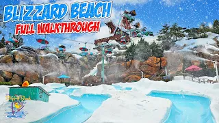 Disney's Blizzard Beach Water Park Full Walkthrough (Feb 2024) [4K]