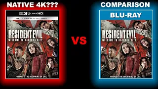 Resident Evil Welcome to Raccoon City (2021) Blu ray vs 4k video comparison