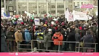 Погребение Путина, Медведева и Чурова на митинге в