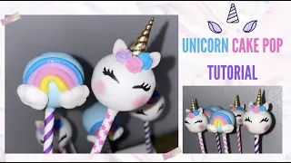 DIY UNICORN CAKE POPS/ HOW TO MAKE UNICORN CAKE POPS FOR BEGINNERS/ EASY CAKE POP TUTORIAL