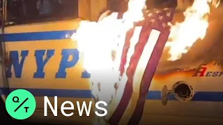 George Floyd Protests: Blue Lives Matter Flag Set on Fire in Brooklyn