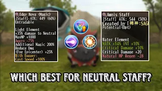 Toram Online – Which Best For Neutral Staff? Quick Test!