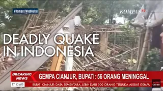 A 5.6-magnitude quake hit Indonesian main island of Java, killing 56 and injuring hundreds