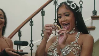 Saweetie Birthday Music Video ft . Tyga and YG with VIEREN Gold Stereo Diamond Watch