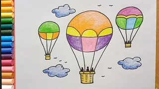 Easy Hot Air Balloon drawing