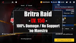 Counter:Side - Lv.150 Britra Raid (100% Damage - no Maestra)