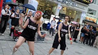 [STREET ARTIST] BLACK MIST: LIA & TILDA. LAST HONGDAE BUSKING. 230811.