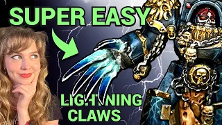The EASIEST Lightning Claws You WILL Ever PAINT- Warhammer 40k
