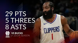 James Harden scores 29 points with eight assists vs Bucks