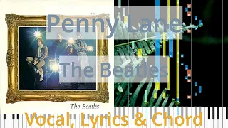 🎹Chord & Lyrics, Penny Lane, The Beatles, Synthesia Piano