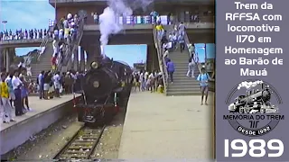 MT 138 - Trem da RFFSA com locomotiva 1170 em Homenagem ao Barão de Mauá (1989)