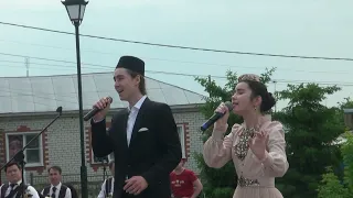 Саида Мухаметзянова поёт на открытии памятника Сююмбике 10.06.22.