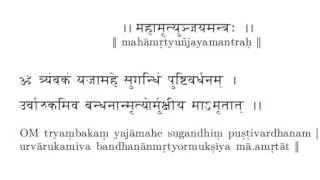 Mahamrityunjaya Mantra (japa version, ashram morning chanting)