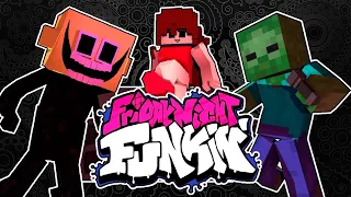 Friday Night Funkin  Challenge - Monster School  Minecraft Animation