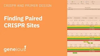 Finding Paired CRISPR Sites with Geneious Prime