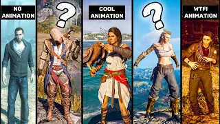 Evolution of Protagonist's Idle Animations in Assassin's Creed Games (2007-2021)