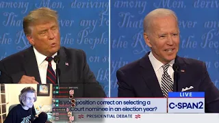 xQc Reacts to First Presidential Debate (Trump vs Biden)