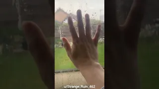 Scary Hand Print on the window