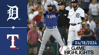 Texas Rangers vs. Detroit Tigers GAME HIGHLIGHTS 04/18/2024 | MLB Highlight 2024