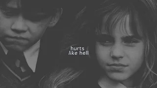 ron & hermione | hurts like hell