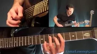 Unchained Guitar Lesson Pt.1 - Van Halen - All Rhythm Guitar Parts