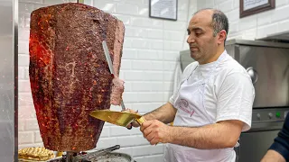 A Chef with The Mood Prepares An Incredibly Delicious Doner! Huge queues are proof of this