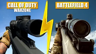 Call of Duty Modern Warfare vs Battlefield 4 - Direct Weapon Sounds Comparison