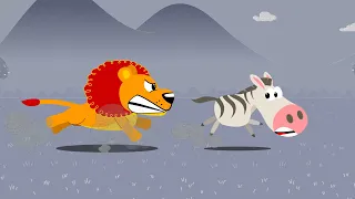 Watch the Lion King vs. a Zebra - Saved by an Unexpected Text