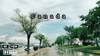 Canada 4K HDR DOLBY VISION / Relaxation through Driving / Only live Sounds of the City / ASMR Video